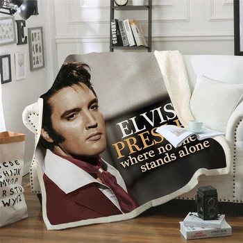 Elvis Presley impressos em 3d cobertor de lã para Camas de Caminhada Piquenique Grossa Colcha de Moda Colcha de Lã Jogar Cobertor estilo-7