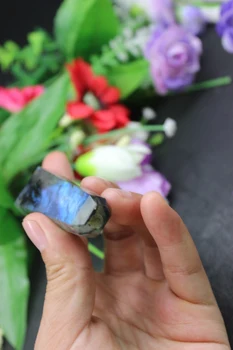 36grams Drop shipping natural labradorite pedras de cristais de fumar cachimbo cristal de quartzo varinha tubo de cura presente de Natal