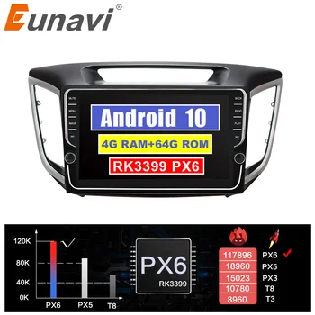 Eunavi 2din android de 10 de rádio de carro gps para Hyundai Creta ix25 estéreo multimídia de navegação 2 DIN autoradio no traço de unidade de cabeça