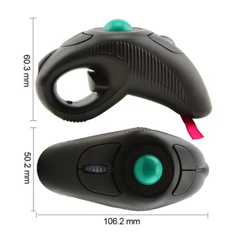 Digital sem Fio Trackball Mouse Ergonômico Design de 2,4 GHz Dedo Usando o controle de Bola Mause Mão mouse Óptico para Android TV PC