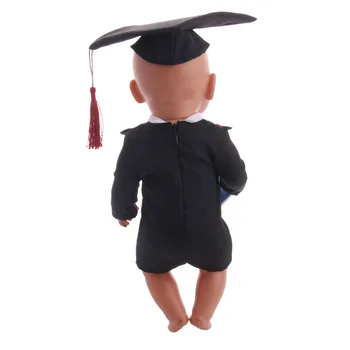 Roupas de boneca Graduação, Doutorado, Graduação Vestido De 18 Polegadas-Americana 43Cm Bebê recém-Nascido Boneca Nossa Geração , Para o Bebê