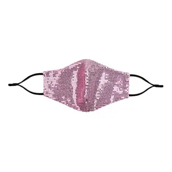 Moda Brilhantes Strass Máscara Elástico Reutilizável E Lavável Personalidade Lantejoulas Máscaras Com Filtro Mulheres Enfrentam Decoração De Jóias