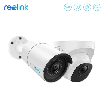 Reolink 8ch 5MP PoE NVR Sistema de Câmera de 2 de Bala E 2 da Abóbada do IP do HD Câmera Exterior Câmera de Vigilância de Vídeo do Sistema de 2TB RLK8-520B2D2 5MP