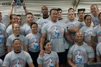 Venha comigo se quiser levantar, Arnold Schwarzenegger T-Shirt Mens casual Moderno Fitness, Camisetas de Verão Tops Tee Homme camiseta