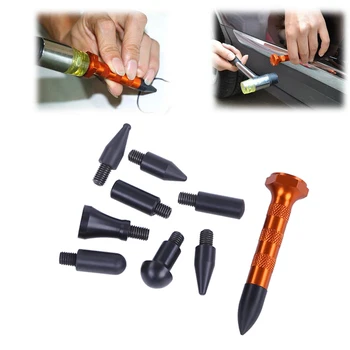Super PDR Paintless de Reparação de Mossas kit de Ferramentas de Puxar ponte de cola conjunto de ferramenta com 9 toque de cabeça para baixo caneta Dente de Remoção de ferramentas de mão