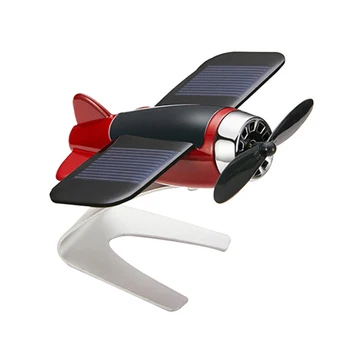 A Decoração do carro Avião Não-deslizamento de Energia Solar Girar o Painel do Automóvel Modelo de Aeronave energia Rodar aeronaves de painel de Carro