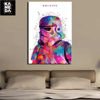 1 peça de HD, tela impressa artStar soldado de Guerra stormtrooper pintura por KANEDA Alessandro Pautasso cartaz do filme F1906