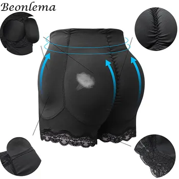 Beonlema Bunda Potenciador de Calcinha Mulheres Sexy Acolchoado Cueca Quadris Almofadas de Shapewear Preto Botas Levantador de Renda Shaper Plus Size 6XL