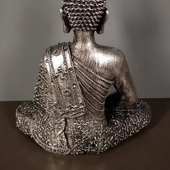 Buda Escultura Da Cabeça De Jardim De Zen Conjunto De Suportes De Vela Tealight De Exposição De Madeira Bandeja De Acessórios De Casa De 2021 Ano Novo Decoração