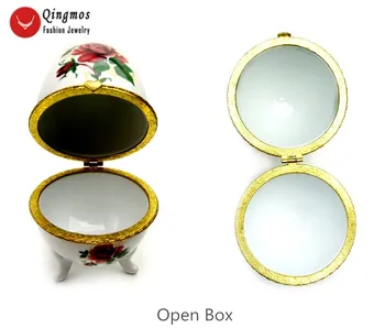 Qingmos Multicolor China Cerâmica 100*150mm Ovo Multi Propósito Caixa de Jóias Apresenta com Caixa de Jóias de Presente de Porcelana box26