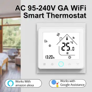 95-240V wi-Fi Smart Termostato Controlador de Temperatura para Água de Piso Elétrico de Aquecimento de Caldeira de Gás Funciona Com Alexa Inicial do Google