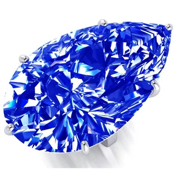 JoiasHome de luxo anel de prata 925 com cristal claro ganso em forma de ovo de simples feminino anel para a namorada de presente de ano novo