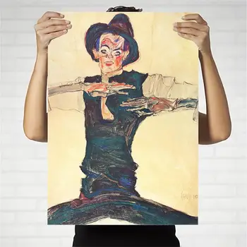 Vinsonloud a Decoração Home Impressão de Lona de Arte de Parede de Imagem para a Sala de Cartaz Pinturas Austríaco Egon Schiele