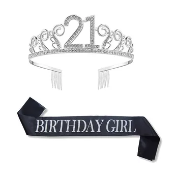 Aniversário Tiara de Coroa com Alça de Ombro Definido para a Festa de Aniversário de Suprimentos TT@88