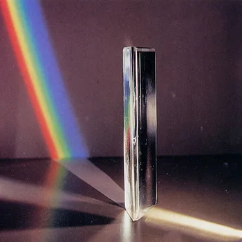 15*15*87cm arco-íris de Óptica de Vidro Triplo Prisma Triangular de Ensino de Física Espectro de Luz