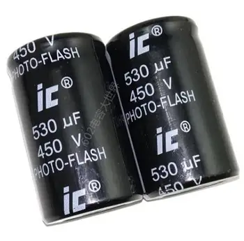 1pc 450v 530uf foto com flash capacitor 28*47mm