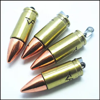 2PCS novos pingentes encantos dos homens pingentes colar pingentes de balas pingentes de metal para soldados militares chocker colares
