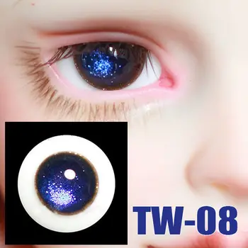 BJD olhos de boneca de olhos sem pupila 14mm 16mm olhos TW-08 para 1/6 1/4 1/3 BJD SD Tio boneca acessórios da boneca olhos caixa