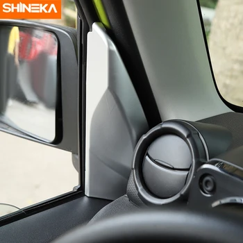 SHINEKA Interior de Moldes Para a Suzuki Jimny Carro da Frente Interno Janela de Um Pilar Triângulo Guarnição Tampa Adesivos Para Suzuki Jimny 2019+