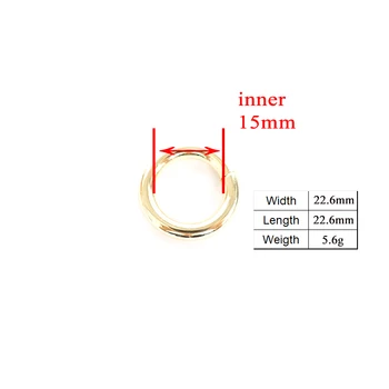 50pcs/monte O anel-O anel ajustável clipe fivela de gancho para 15mm bolsa mochila cão chicote de fios de metal banhado a não-Soldado Anéis YH15J
