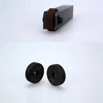 Preto & Prata de Aço Reta Linear Serrilha Conjunto de ferramentas com 0,5 mm 1,5 mm, 2 mm de passo Único Pacote de Roda, de 7 de