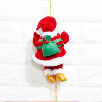 Música De Natal, Papai Noel Elétrica Subir Escada Decoração De Suspensão De Enfeites De Árvore De Natal Linda Engraçado De Ano Novo, Presentes Crianças