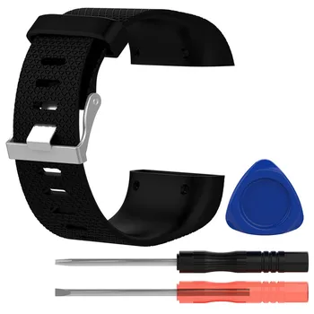 COMLYO Chegada Nova Smart Relógio Silicone de Substituição da Correia de Banda para o Fitbit Surto Pulseira Tracker Correia de Pulso com a Ferramenta Em Stock