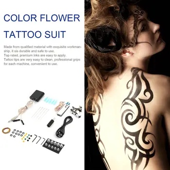 Colorido Ansiava Flor Novato Completo Da Tatuagem Do Computador Pro Tintas