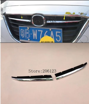 Para Mazda 3 Axela BM 2016 Chrome Frente do Radiador Grade de Malha Capa para Churrasqueira Guarnição de Inserção de Moldagem Decore Guarda Estilo Carro