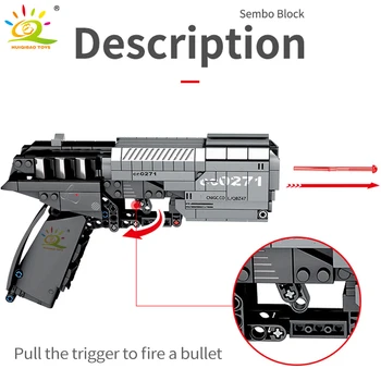 HUIQIBAO 431Pcs Vagando Terra DIY Cap Pistola Modelo de Blocos de Construção Técnicas de Arma de ensino Jogo de Tiro Figura Tijolos Brinquedos