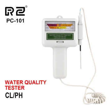 RZ Cloro CL2 Testador Digital de Qualidade da Água Testador Portátil Para Piscina de Spa Aquário Medidor de PH de Teste do Monitor Verificador de PC-101