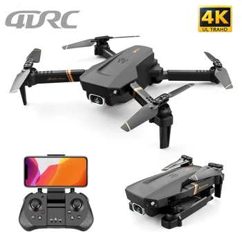 4DRC V4 wi-FI FPV Drone wi-Fi de vídeo ao vivo FPV 4K/1080P em HD, Câmera de Grande Angular Dobrável Altitude Mantenha Durável RC Quadcopter