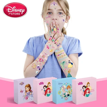 Disney Princess Etiqueta para Crianças Crianças do Bebê Tatuagem Adesivos de Unhas Disney Congelados Anna Elsa Adesivo de Brinquedos de Aniversário, Presente de natal