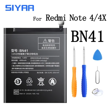 Bateria Original BM42 BM45 BM46 BN41 BN43 Para Xiaomi Redmi Nota 2 3 4 4X Hongmi Nota2 Nota3 Note4 Li-ion de Substituição de Baterias