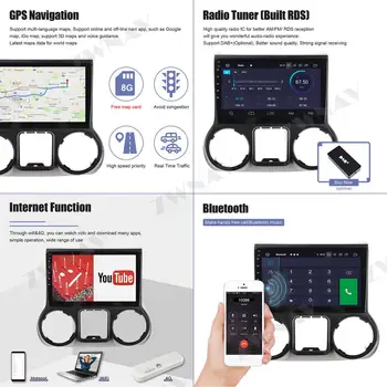 360 Câmeras do sistema Android Multimídia Player Para Jeep grand wrangler 2011-2016 GPS Navi Rádio Estéreo IPS Tela de Toque de Chefe de Unidade