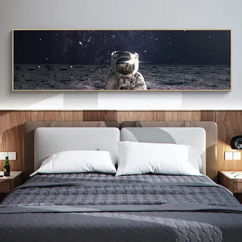Nordic Espaço planeta astronauta universo Longo Marte Imagem de parede do Poster de pintura, sala de estar, quarto de Lona de Pintura de Parede de Arte Mural