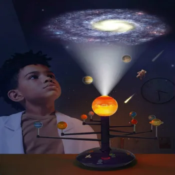Nova Novidade Luminosa Brinquedos Oito Planetas Discurso em 3D Corpo Celeste Instrumento Projetor Brinquedos Criativos Aniversário de Brinquedos Para Crianças