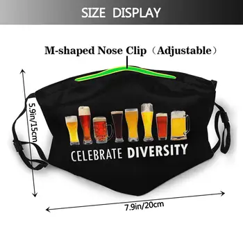 Cerveja Boca Máscara facial Celebrar a Cerveja Diversidade Engraçado Máscara Facial com 2 Filtros de Adultos Agradável Poliéster Máscara