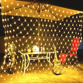 2x2/3x2m LED Garland Luzes de Fadas Exterior, a rede de Malha de Cadeia Luz de Ano Novo Decoração de Natal para Casa, Quarto de Casamento, Festa de Jardim