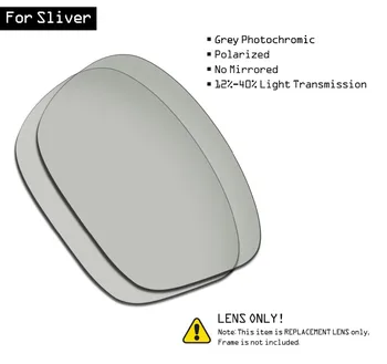 SmartVLT Óculos de sol Polarizados de Substituição de Lentes para Oakley Tira - Cinza Fotossensíveis