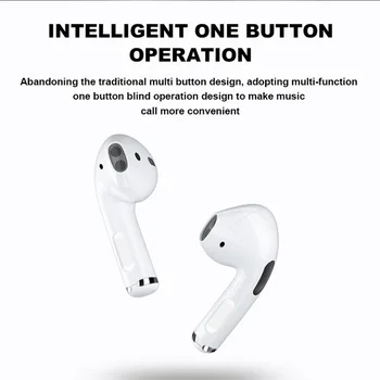 PRO4 TWS Fones de ouvido sem Fio Bluetooth 5.0 Mini Fones de ouvido com a cobrança de Caso Esportes de mãos-livres, Auricular para Telefones Inteligentes PK I90000