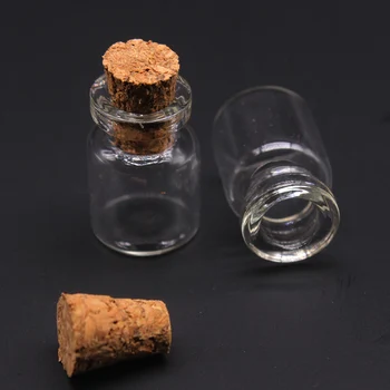 100 unis 0,5 ml de 11x18mm de Moda Quente Pequenos frascos de Vidro Bonito Mini Desejando Rolha de Vidro Frascos Frascos Frascos de Recipientes de Tamanho Grátis