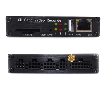 SDVR104 4 canais de Cartão SD, gravador de vídeo de 4CH caminhão de estacionamento de Ônibus-Veículo DVR Móvel de vigilância de vídeo do apoio 1080P AHD Câmera Analógica
