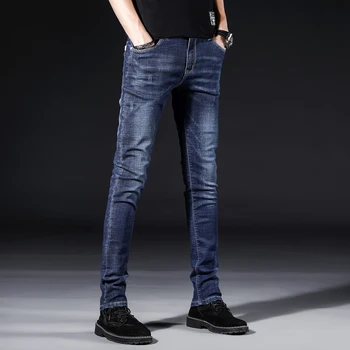 VOMINT Jeans Para os Homens, Calças Slim Fit Clássico 2020 Jeans Masculina Jeans Calças Casuais Skinny, Reta Elasticidade Sólido calças