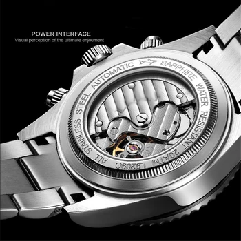 Relógio LOREO Homens Relógio Impermeável Mecânico Automático Relógios de Homens de Mergulho 200m Relógio Masculino Com caixa de Presente Reloj hombre