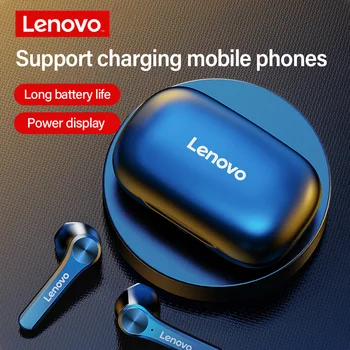 Original Lenovo QT81 TWS sem Fio de Fone de ouvido Fone de ouvido Bluetooth Dual Bass Estéreo Controle de Toque de Redução de Ruído Para Xiaomi Huwei