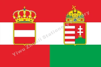 A áustria-Hungria Bandeira de Guerra (1918) 150X90cm (3x5FT) 120g 100D Poliéster com costuras Duplas de Alta Qualidade Frete Grátis