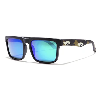 KDEAM atraente Função de Óculos de sol Polarizados Para Homens de Preto Fosco Quadro de Ajuste. Pintura Templos Jogar-Legal De Óculos De Sol Com O Caso