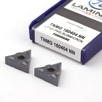 10pcs TNMG160404 TNMG160408 NN LT10 original CNC lâmina de metal duro Inserir torno ferramenta de corte TNMG inserir Ferramenta para Torneamento Externo