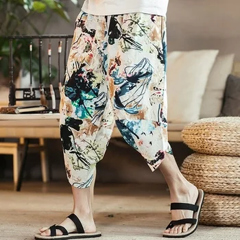 Verão Kimonos Calças On-line Loja Chinesa Loos Quimono Calças Asiático Streetwear Oriental Roupas de Estilo Chinês de Calças de Homem FF2744